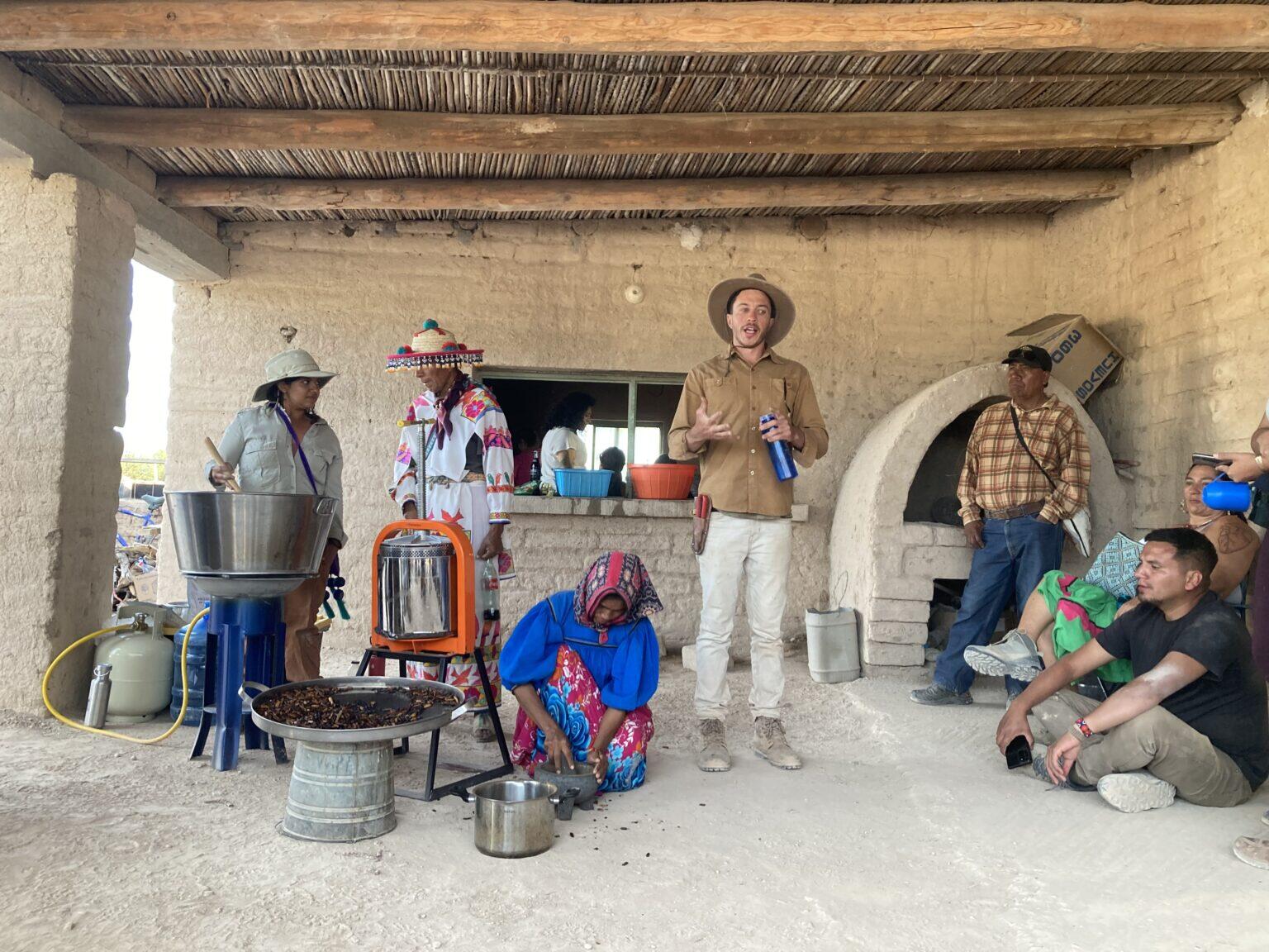 Workshop on mesquite derivatives in Wirikuta, San Luis Potosí
